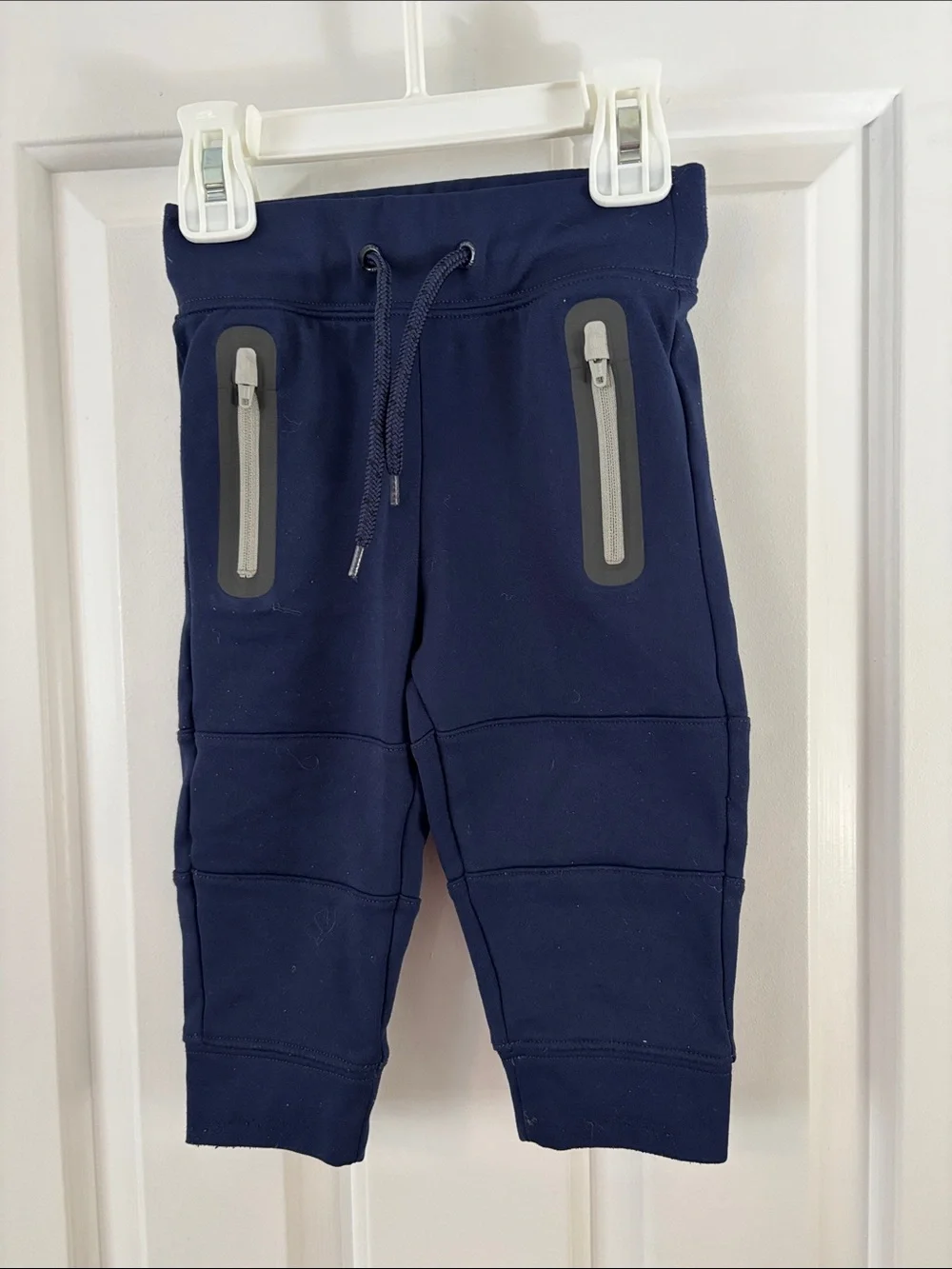 GAP Navy Jogger Pants with Gray Zip Accents